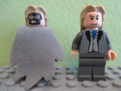 LEGO Minifigure-Death Eater, Light Bluish Gray Dementor Style Cape-Harry Potter / Goblet of Fire-hp073b-Creative Brick Builders